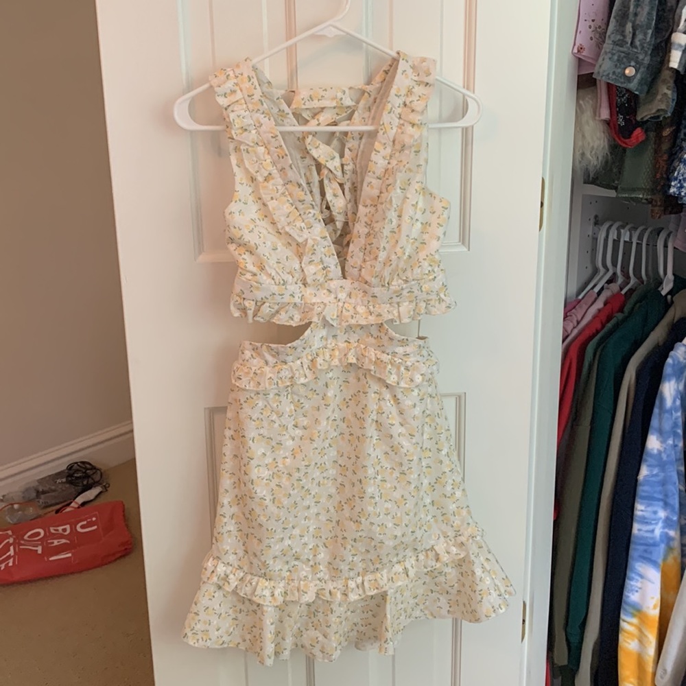 NWT Mable Lace Up Mini Dress